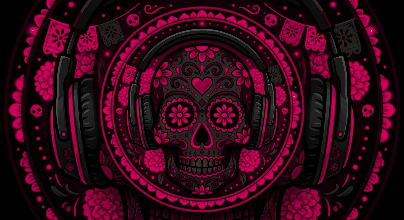 Cant&eacute; sugar skull artwork